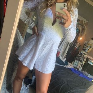 White Fashion Nova lace romper